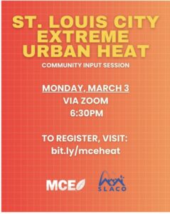 st. louis city extreme urban heat community input session