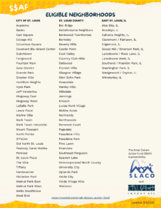 eligible neighborhoods the small dollars action fund